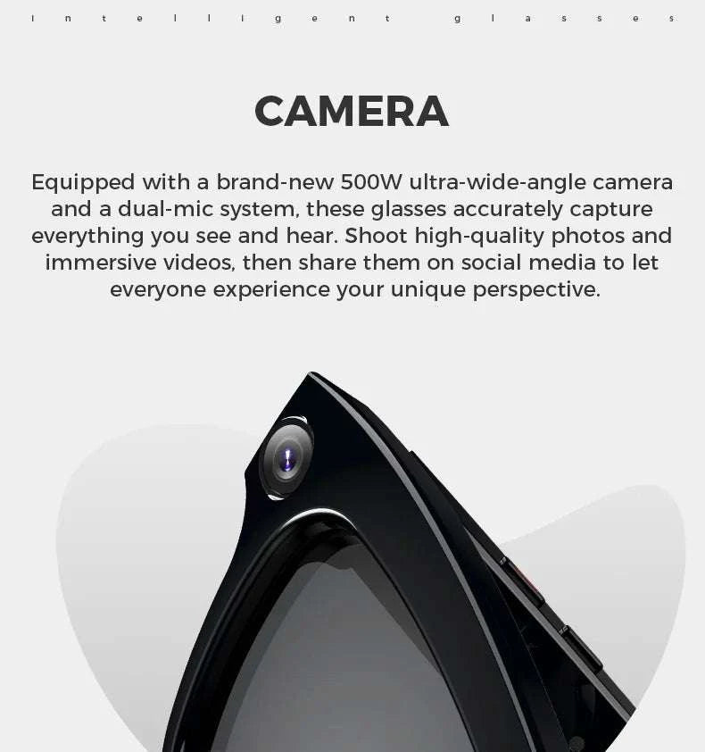 Smart Glasses with Camera, AI Translation & Bluetooth Audio M01-Anti blue light