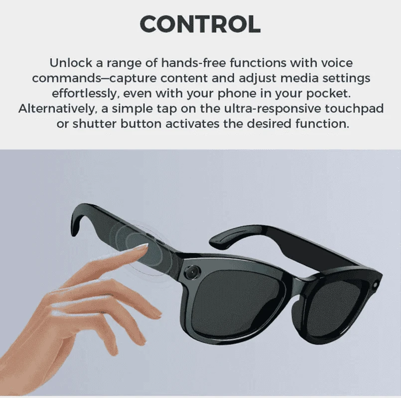 Smart Glasses with Camera, AI Translation & Bluetooth Audio M01-Anti blue light