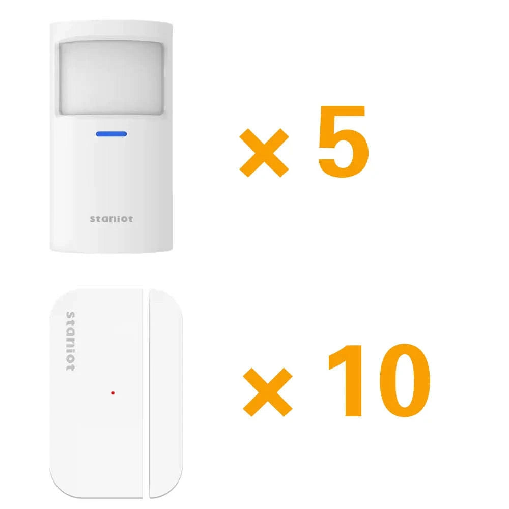 Smart Home Alarm 7‑inch Touch Screen 4G WiFi Security System-Solar Siren Kit / EU Plug / CHINA