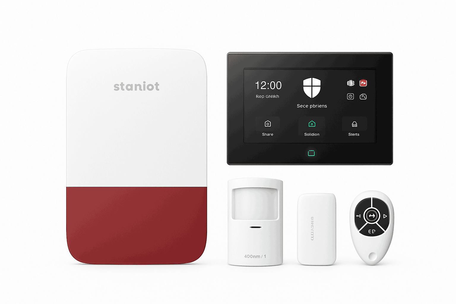 Smart Home Alarm 7-Inch Touch Screen Security System-Solar Siren Kit / EU Plug / CHINA