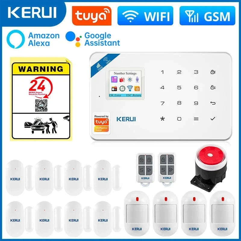 Smart Home Security Alarm System with WiFi, GSM and App Control-Only Alarm Panel / US Plug