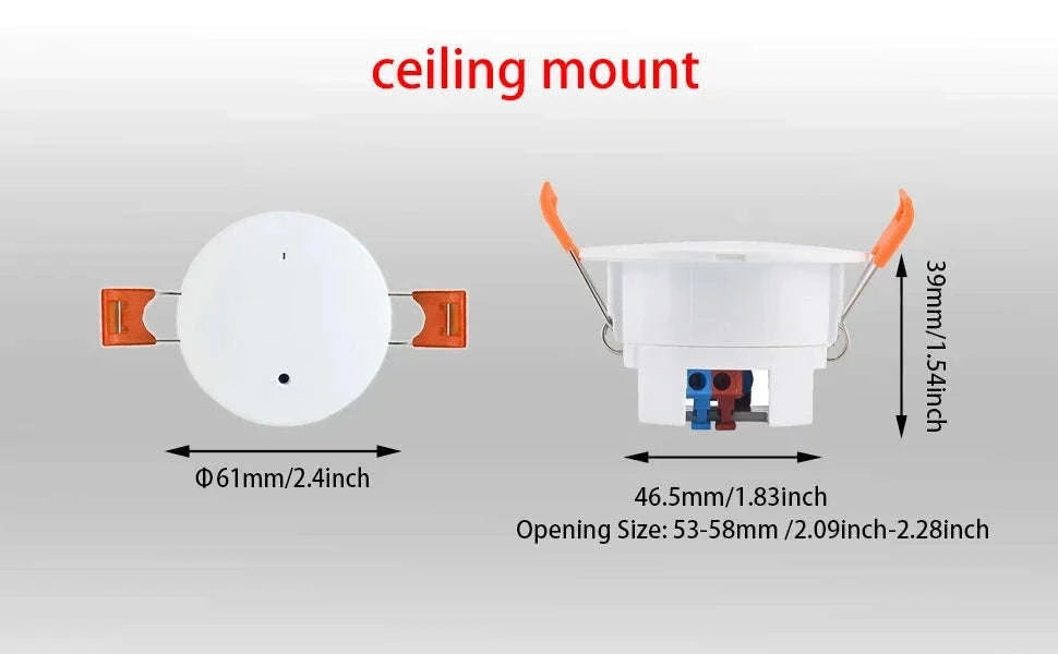 Smart mmWave Human Presence Sensor with Light & Distance Detection-5.8G Wall Wifi / China Mainland