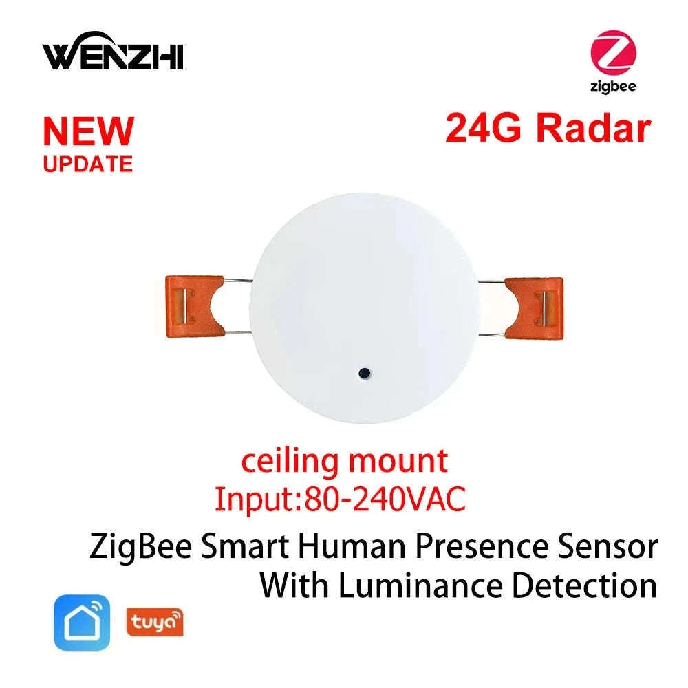 Smart mmWave Human Presence Sensor with Light & Distance Detection-5.8G Wall Wifi / China Mainland