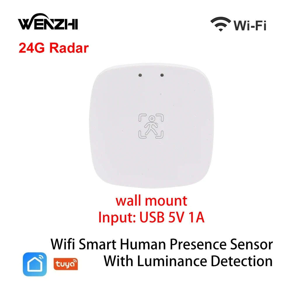 Smart mmWave Human Presence Sensor with Light & Distance Detection-5.8G Wall Wifi / China Mainland