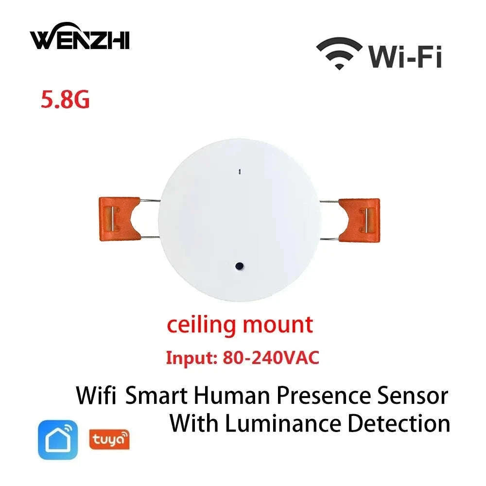 Smart mmWave Human Presence Sensor with Light & Distance Detection-5.8G Wall Wifi / China Mainland