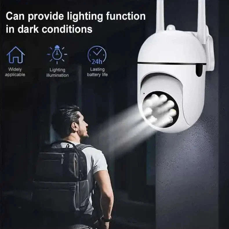 Smart Outdoor WiFi Security Camera 1080P Color Night Vision 2-Way Audio-EU Plug