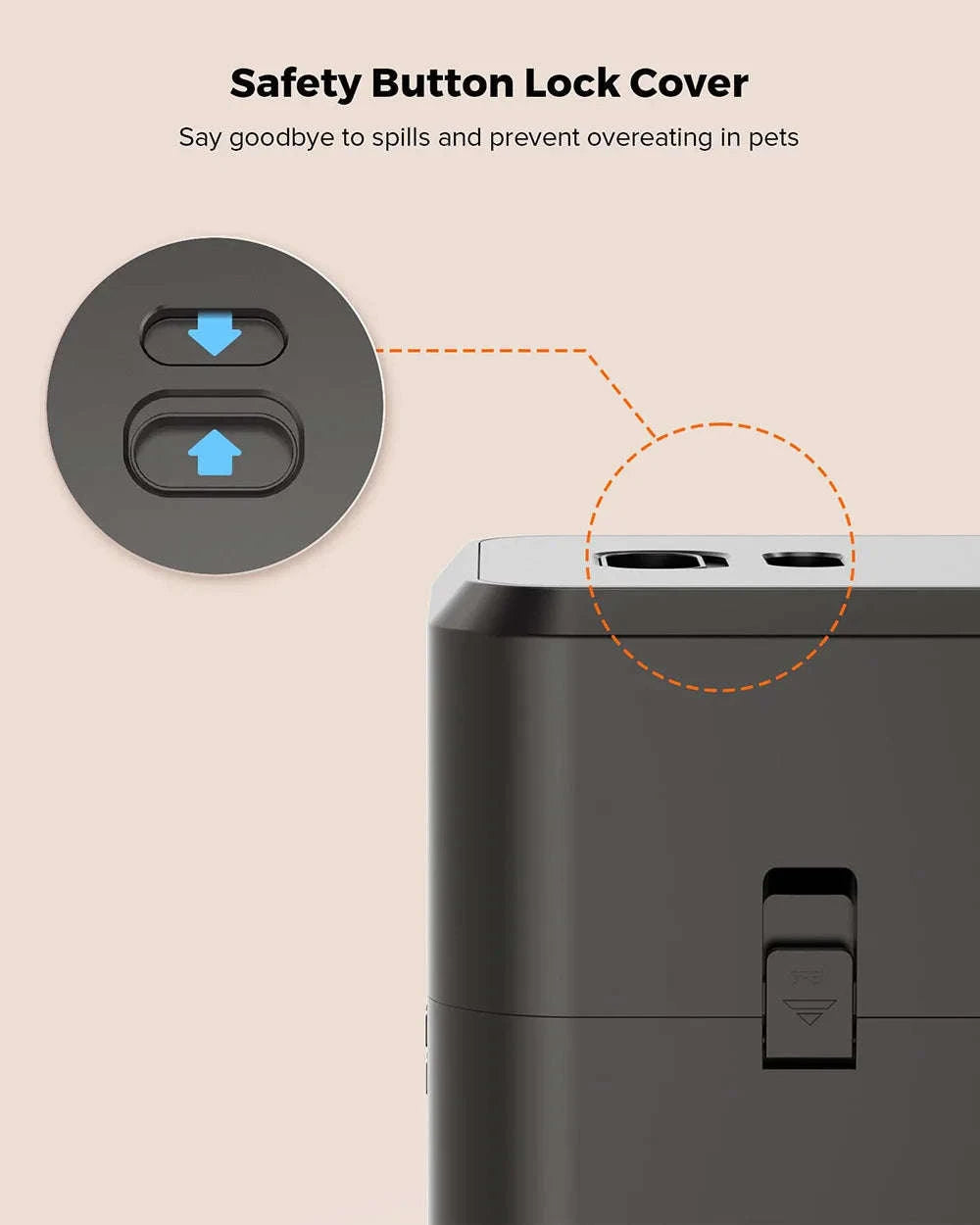 Smart Pet Feeder Automatic Cat & Dog Food Dispenser-Black Button Feeder