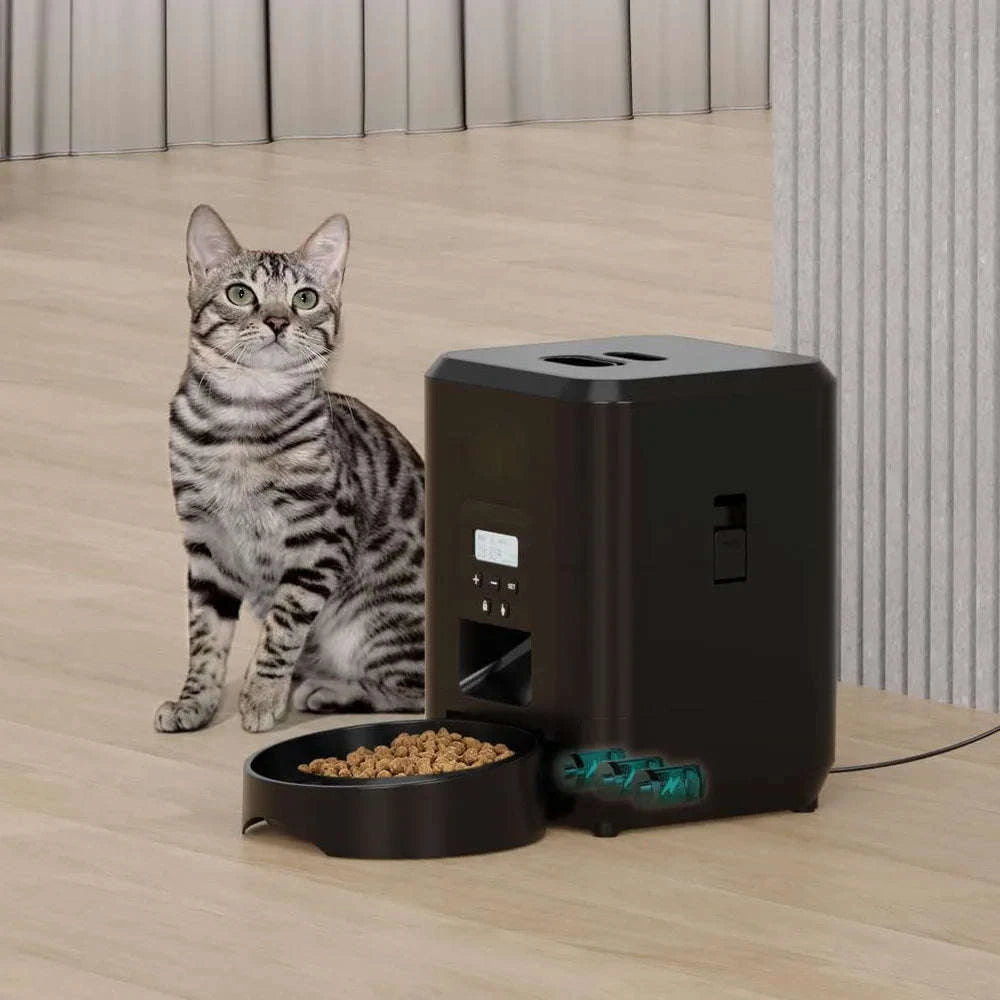 Smart Pet Feeder Automatic Cat & Dog Food Dispenser-Black Button Feeder