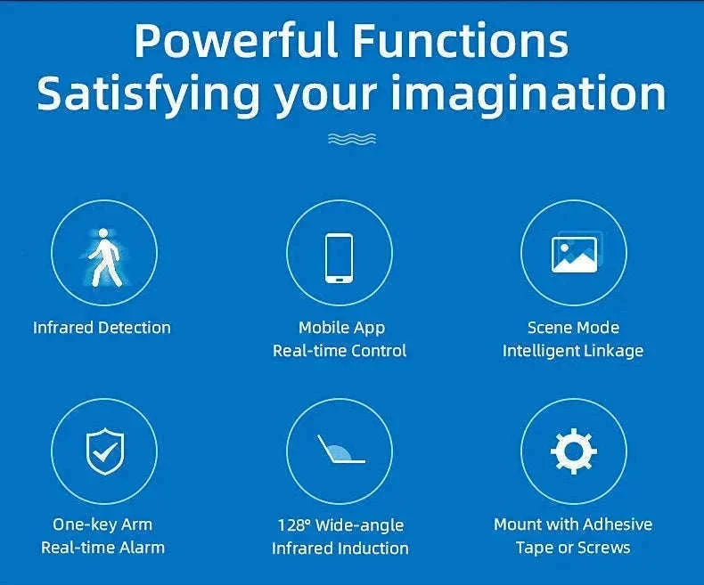 Smart PIR Motion Sensor for Home Automation Routines-WiFI Ver 1PCS