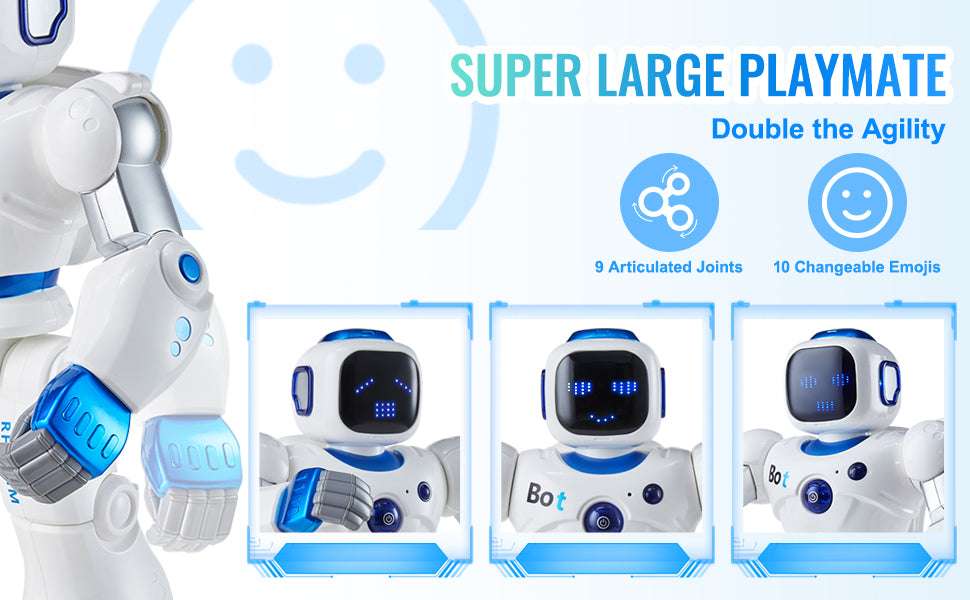 Smart RC Robot Toy with App Control, Voice Commands & Programming-White / CZECH REPUBLIC