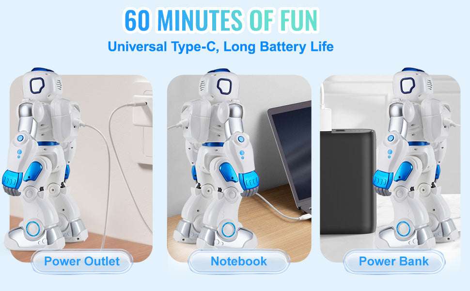 Smart RC Robot Toy with App Control, Voice Commands & Programming-White / CZECH REPUBLIC