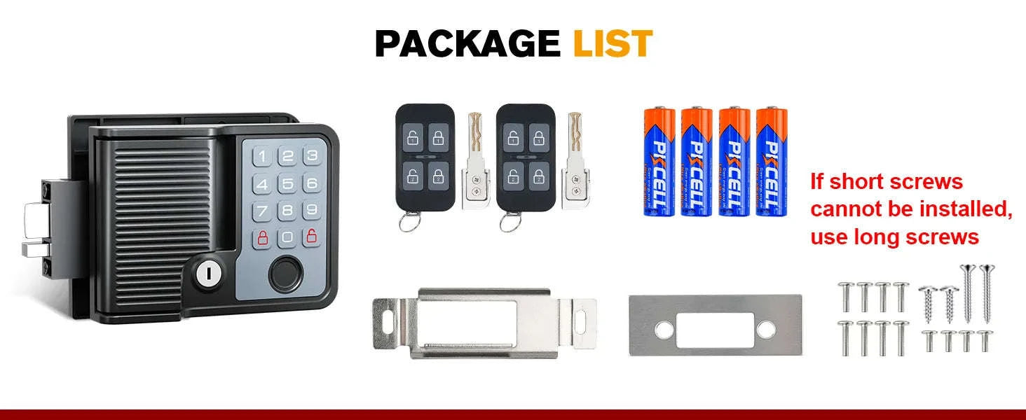 Smart RV Door Lock with Fingerprint, Keypad Remote & Weatherproof Metal-Black / United States