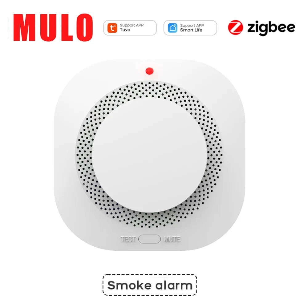 Smart Smoke Detector with App Alerts ZigBee or WiFi Fire Alarm Sensor-Zigbee Smoke Sensor