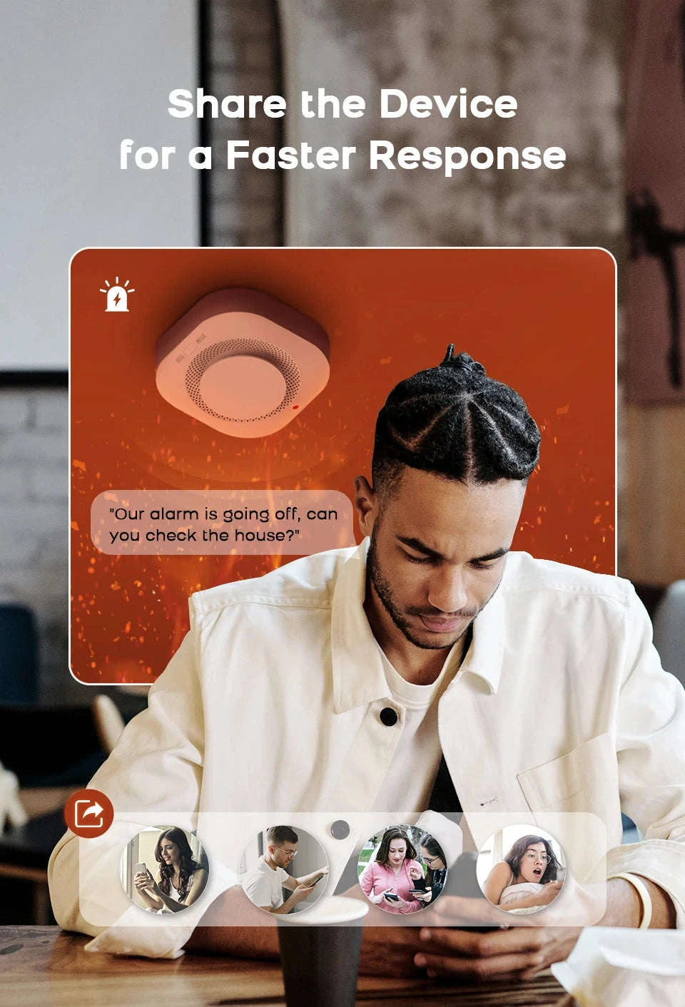 Smart Smoke Detector with App Alerts ZigBee or WiFi Fire Alarm Sensor-Zigbee Smoke Sensor