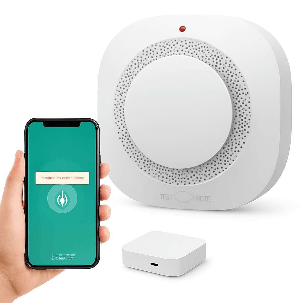 Smart Smoke Detector with App Alerts ZigBee or WiFi Fire Alarm Sensor-Zigbee Smoke Sensor