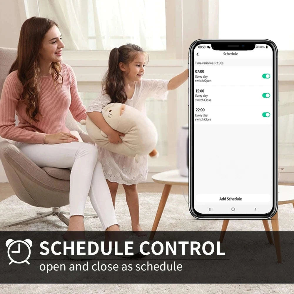 Smart Tuya Electric Curtain Motor with 40KG Capacity-US PLUG (ZIGBEEI) / Motors and remote