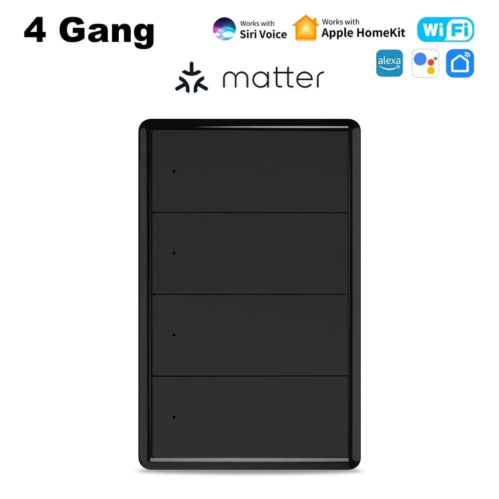 Smart Wall Light Switch (1–4 Gangs)-4gang / CHINA