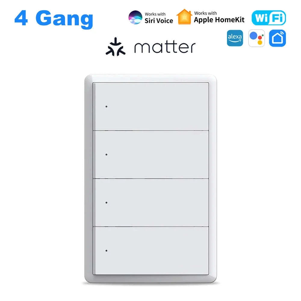 Smart Wall Light Switch (1–4 Gangs)-4gang / CHINA