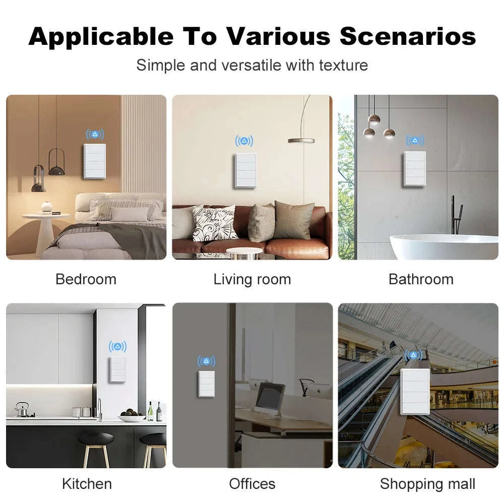Smart Wall Light Switch (1–4 Gangs)-4gang / CHINA