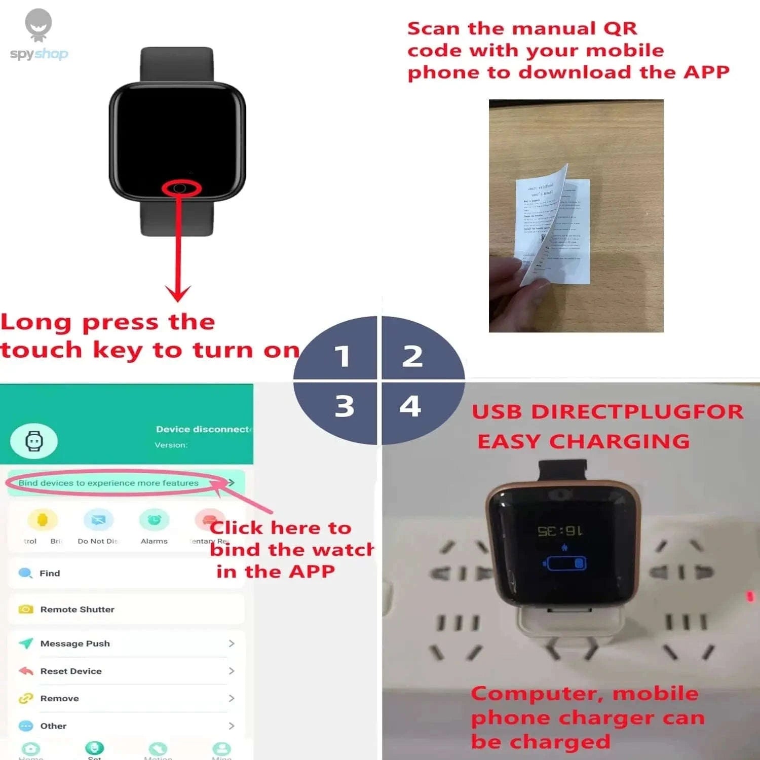 Smart Wearable Tech Watch for Daily Activity-Y68 Silvery