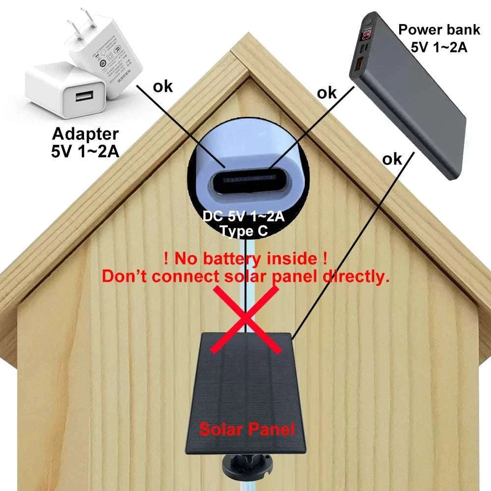 Smart WiFi Bird House Camera 4MP HD with Night Vision & App-WILD14 256G card / EU Plug