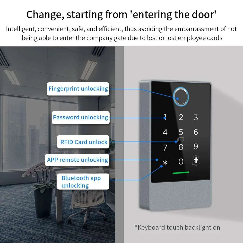 Smart WiFi & Bluetooth Door Lock Keypad with App Control Access-K3QW