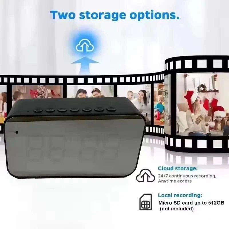 Smart WiFi6 Alarm Clock Camera with 4K HD and Bluetooth Speaker-China Mainland