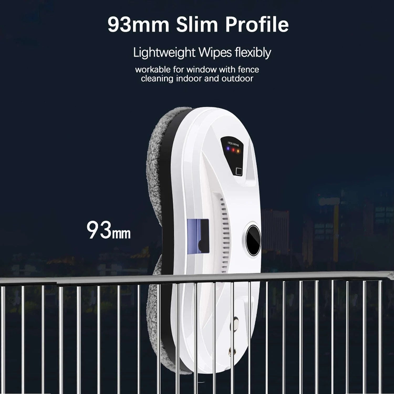 Smart Window Cleaning Robot 5600Pa with Ultrasonic Spray & Remote-WHITE / EU / france|Yes