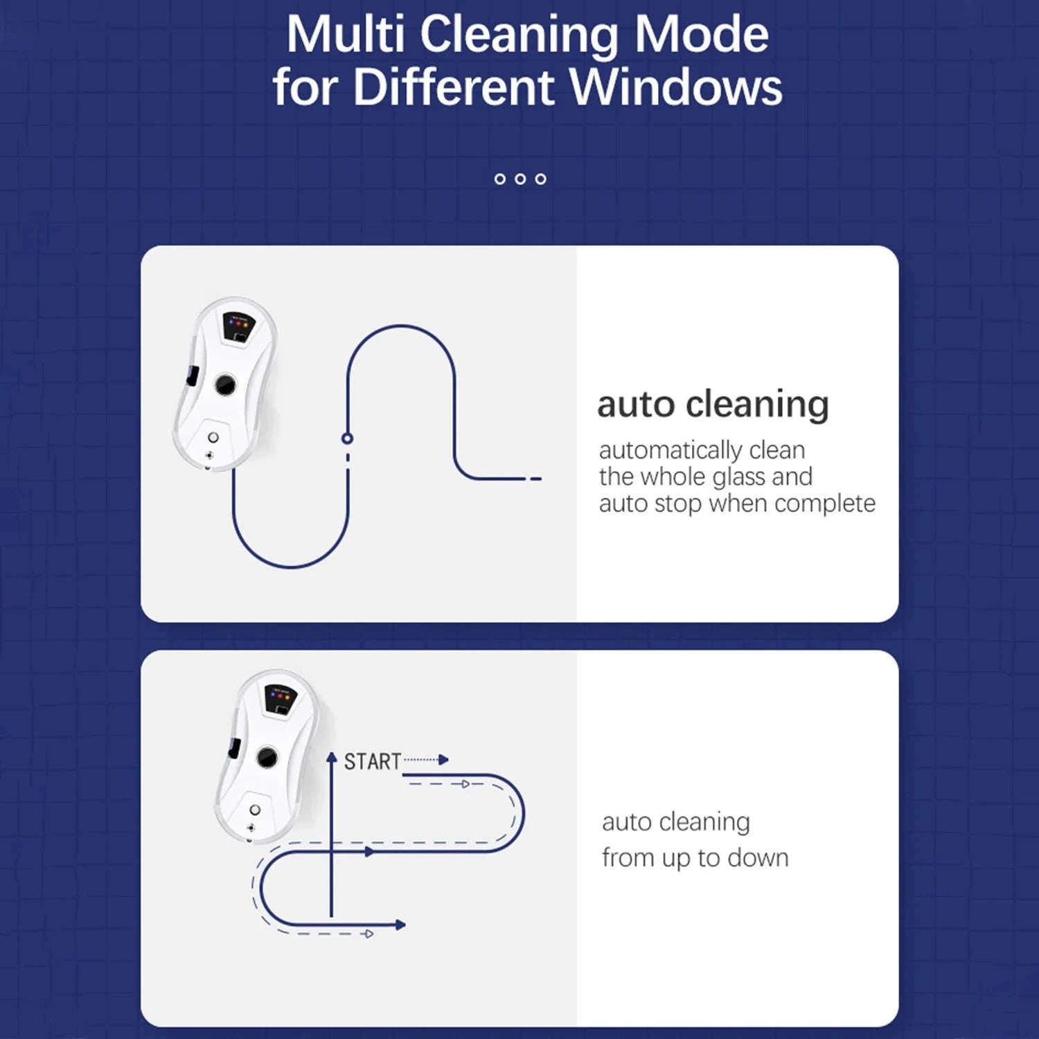 Smart Window Cleaning Robot 5600Pa with Ultrasonic Spray & Remote-WHITE / EU / france|Yes