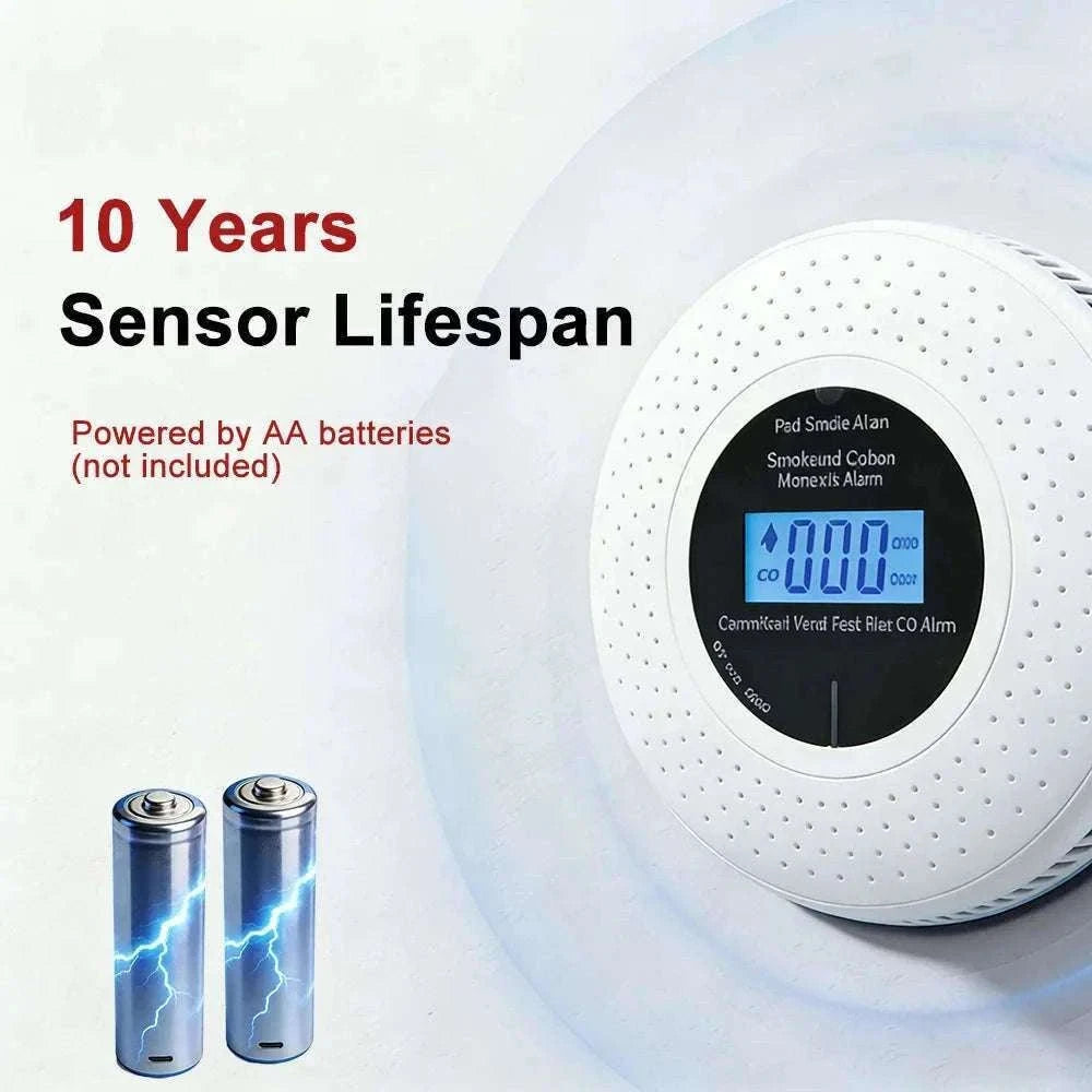 Smoke and Carbon Monoxide Detector with LCD Display-1-PACK / China Mainland