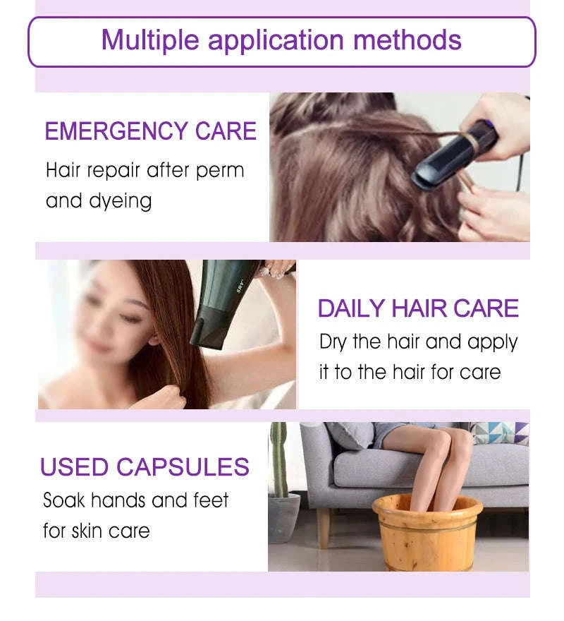 Smooth Silky Hair Vitamin Capsule Keratin Complex Oil-Repair damaged hair / CHINA