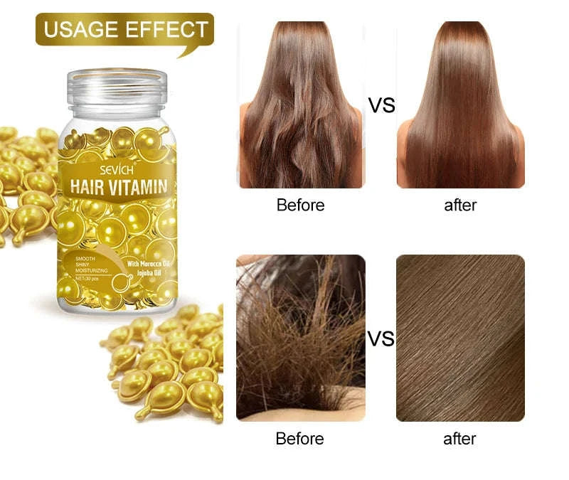Smooth Silky Hair Vitamin Capsule Keratin Complex Oil-Repair damaged hair / CHINA