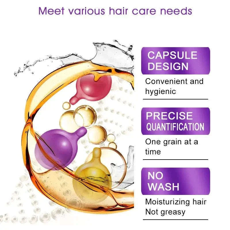 Smooth Silky Hair Vitamin Capsules with Keratin Complex-