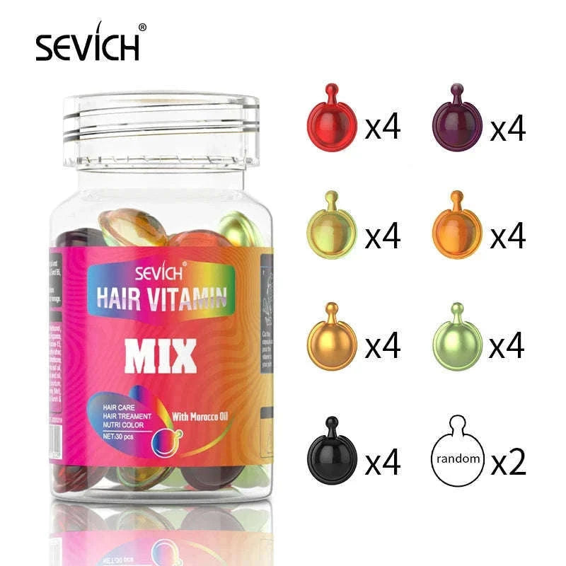 Smooth Silky Hair Vitamin Capsules with Keratin Complex-