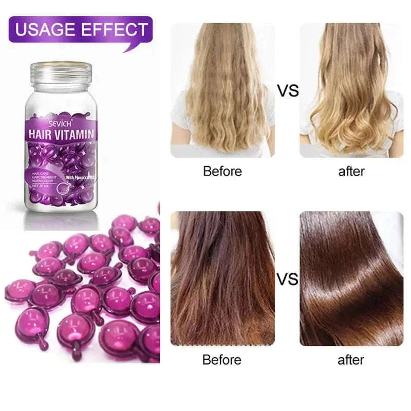 Smooth Silky Hair Vitamin Capsules with Keratin Complex-