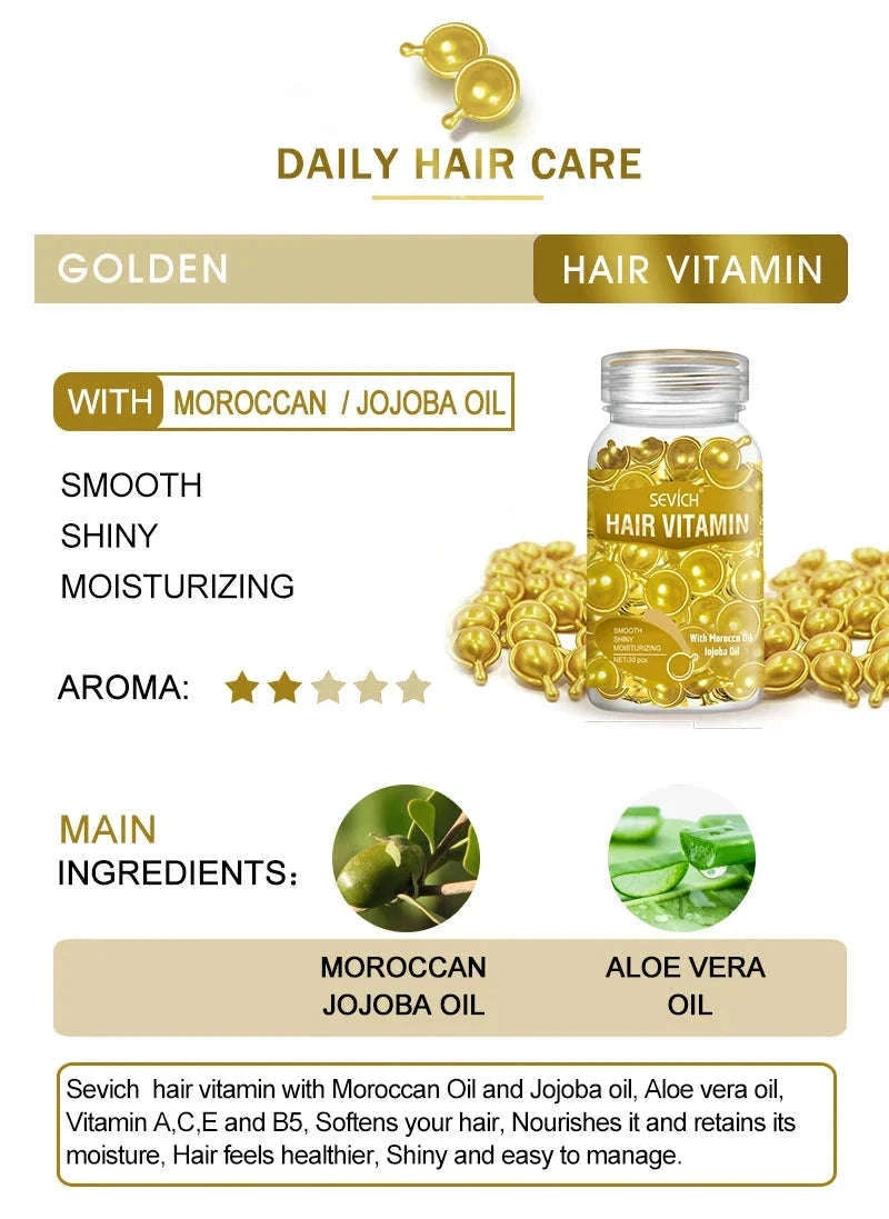 Smooth Silky Hair Vitamin Capsules with Keratin Complex-