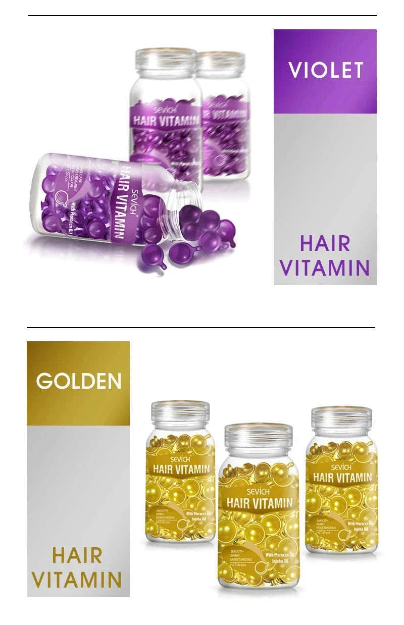 Smooth Silky Hair Vitamin Capsules with Keratin Complex-