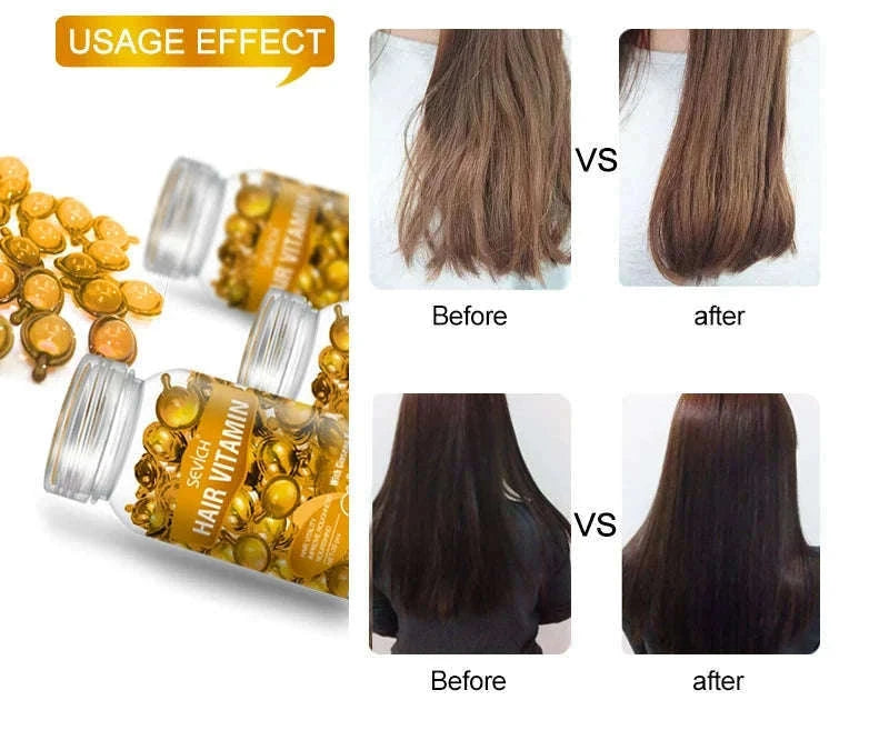 Smooth Silky Hair Vitamin Capsules with Keratin Complex-