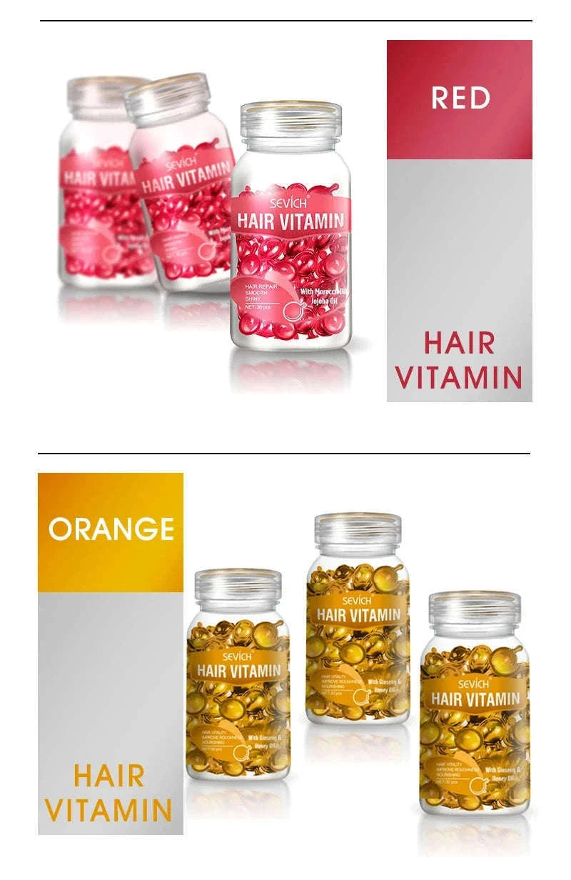 Smooth Silky Hair Vitamin Capsules with Keratin Complex-