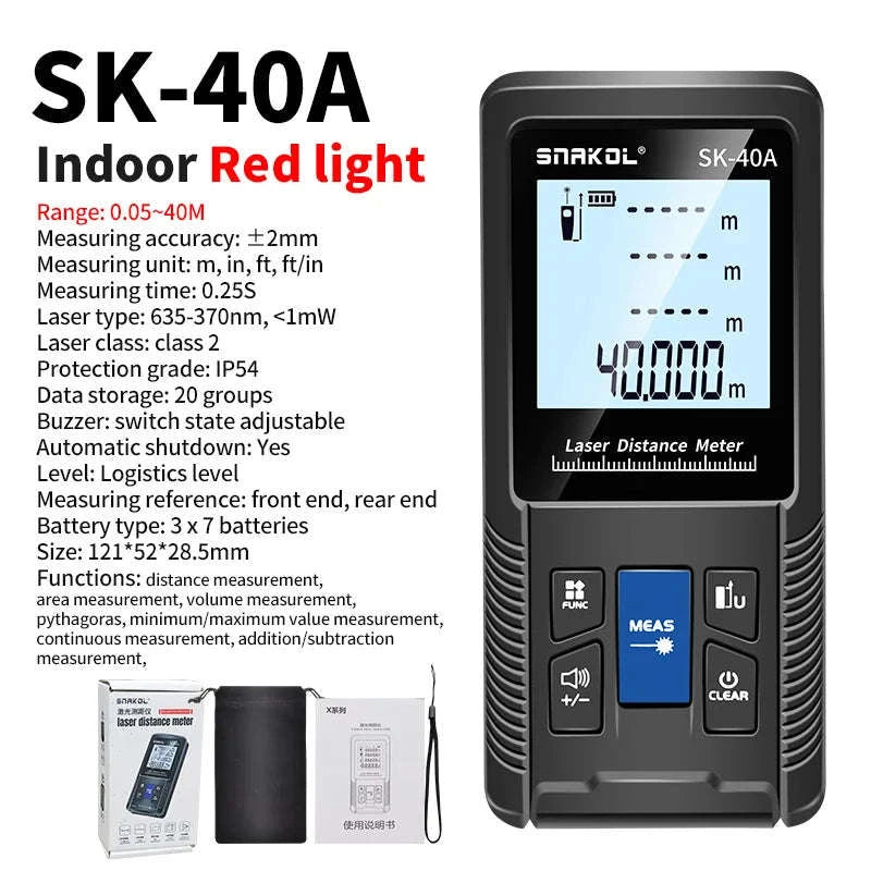 Snakol Laser Tape Measure with Red & Green Laser Precision-SK-50G