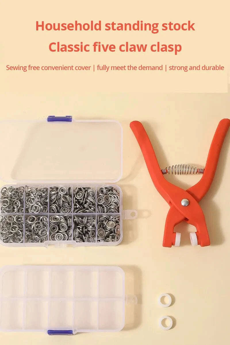 Snap Button Kit with Hand Pliers-A