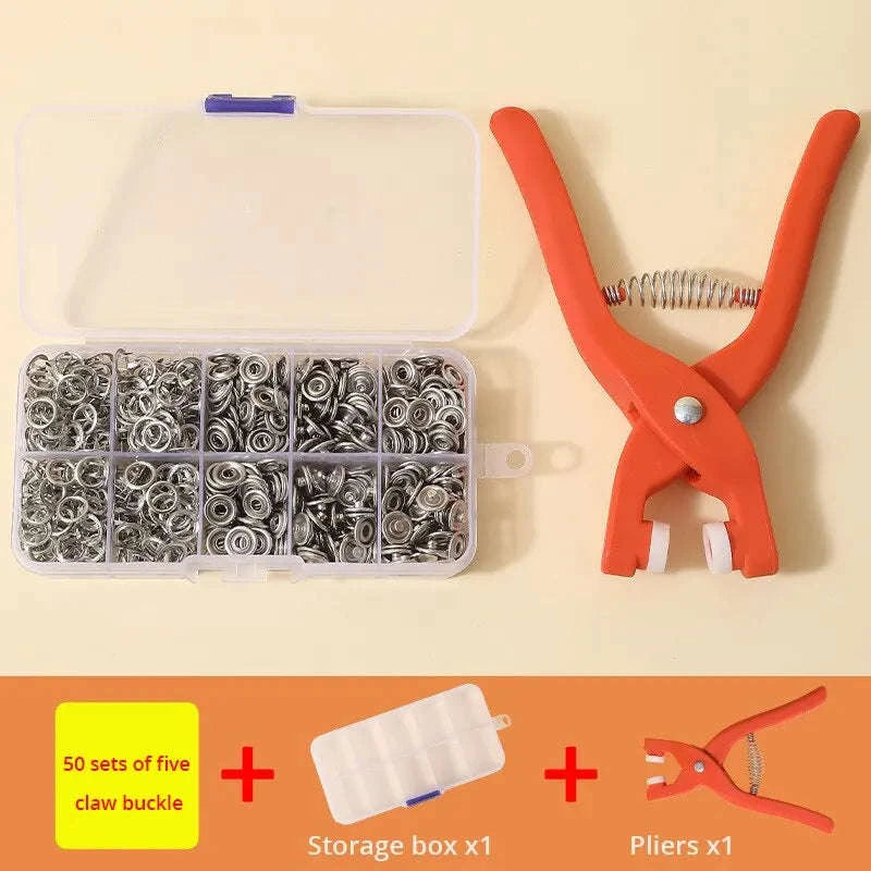 Snap Button Kit with Hand Pliers-A