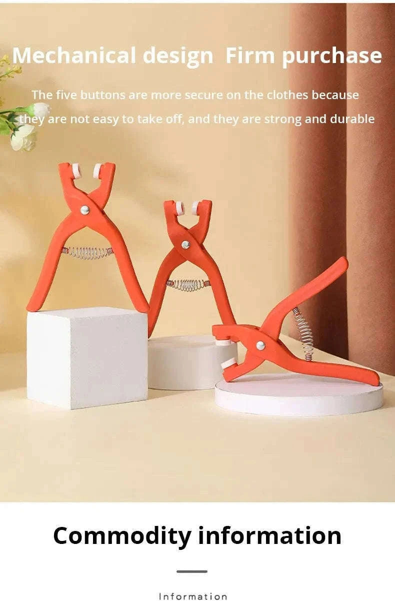 Snap Button Kit with Hand Pliers for Clothes and DIY Repairs-A