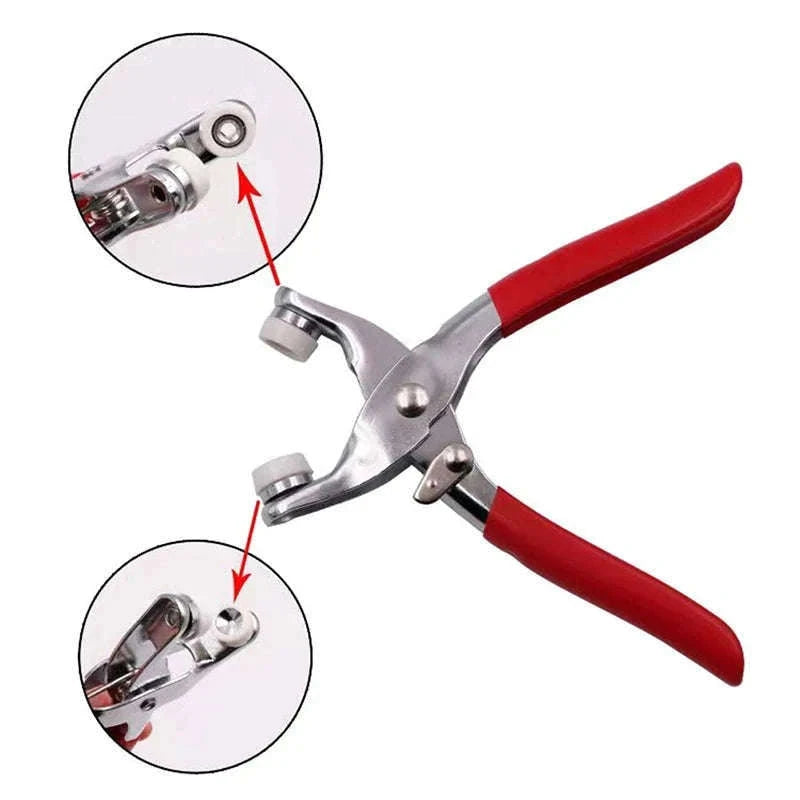 Snap Fasteners Pliers Set for Clean Clothing Repairs-100 Snaps Buttons