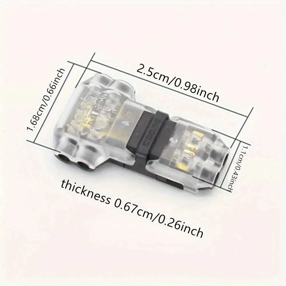 Snap-In Wire Connector T2 Quick Terminal Joiners-5pcs