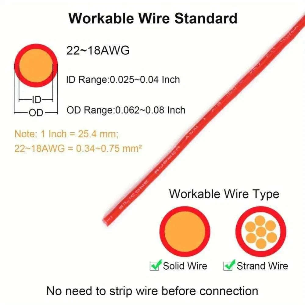 Snap-In Wire Connector T2 Quick Terminal Joiners-5pcs