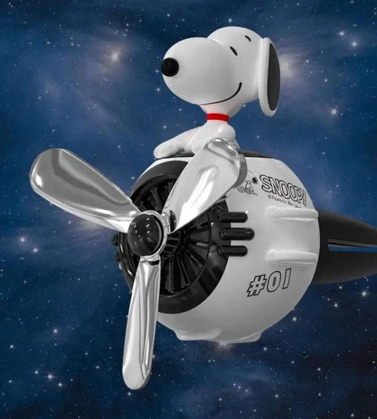 Snoopy Air Freshener Flying Propeller Pilot Series Car Decor-white