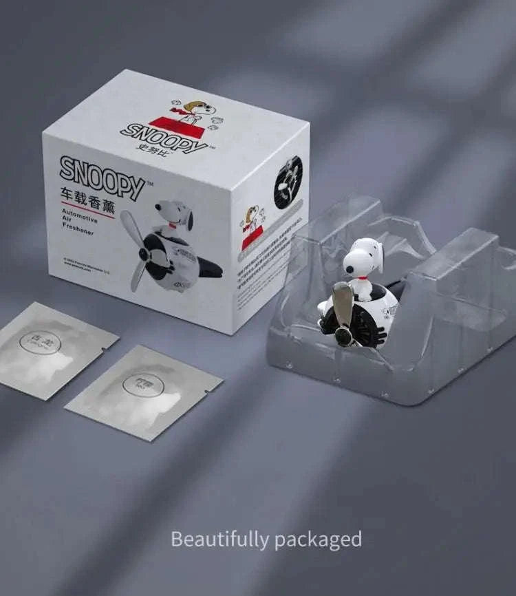 Snoopy Air Freshener Flying Propeller Pilot Series Car Decor-white