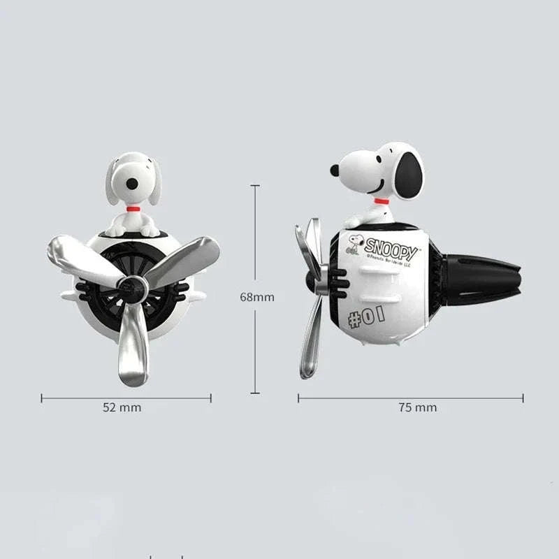 Snoopy Air Freshener Flying Propeller Pilot Series Car Decor-white