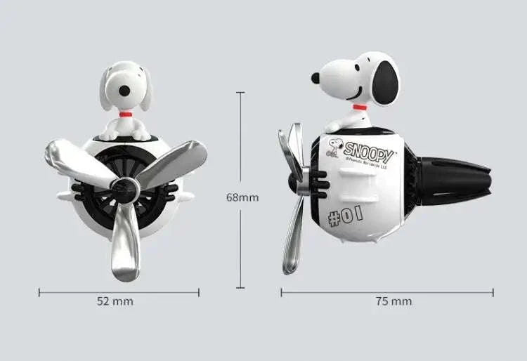 Snoopy Air Freshener Flying Propeller Pilot Series Car Decor-white